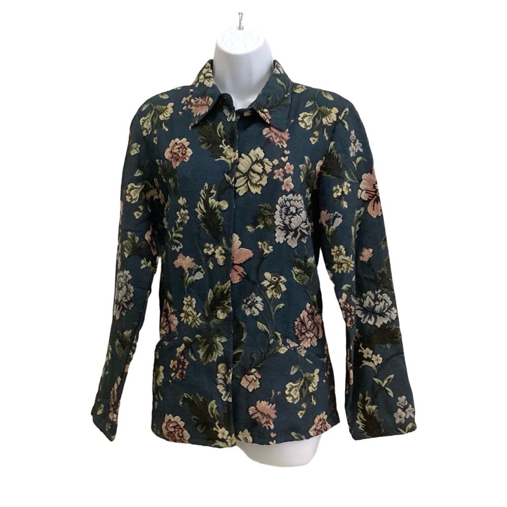 Vintage Lemon Grass Studio Floral Tapestry Jacket